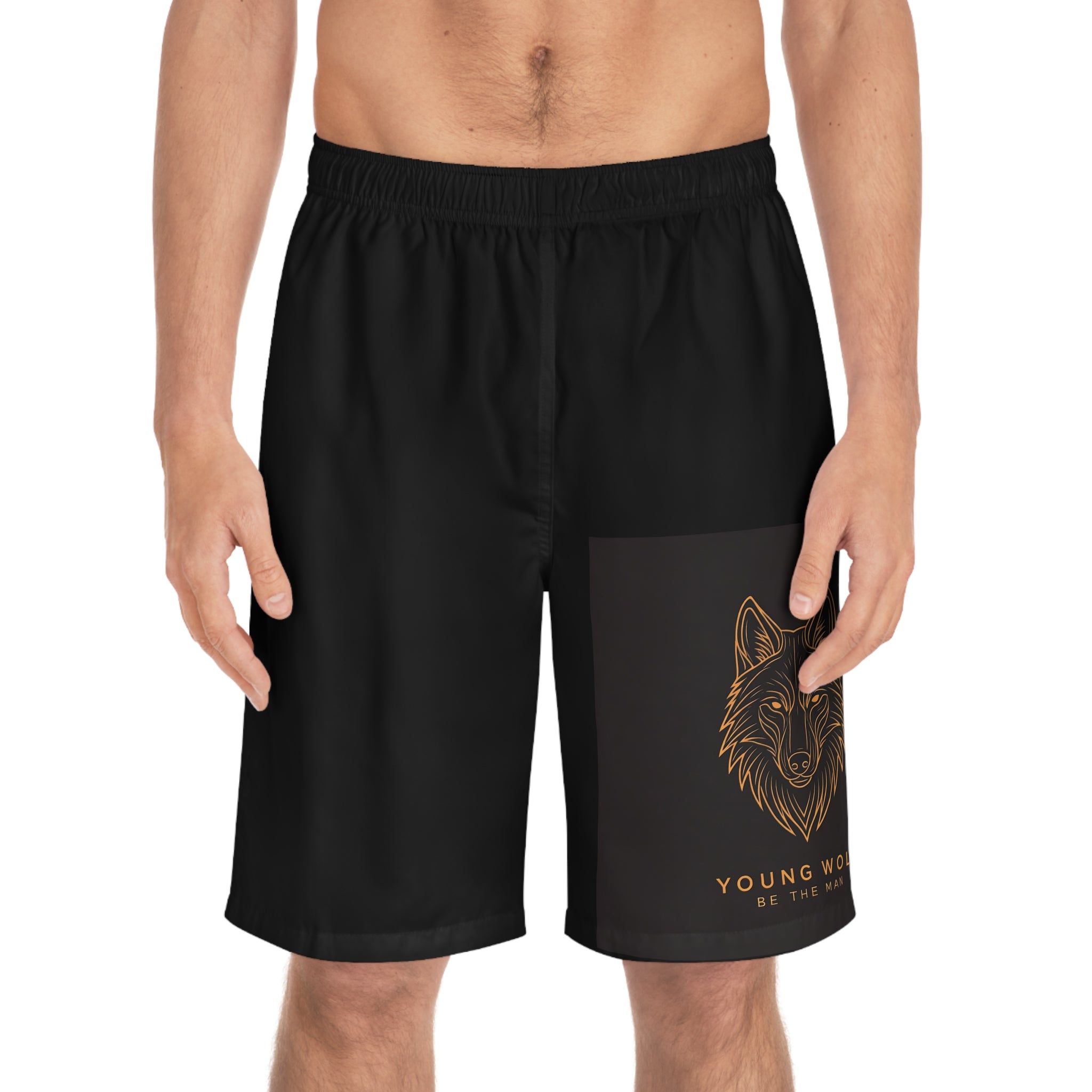 Stylish Men's Board Shorts with Young Wolf Design, Summer Swimwear, Beach Shorts, Men's Swim Trunks, Casual Outdoor Wear, Vacation [...]